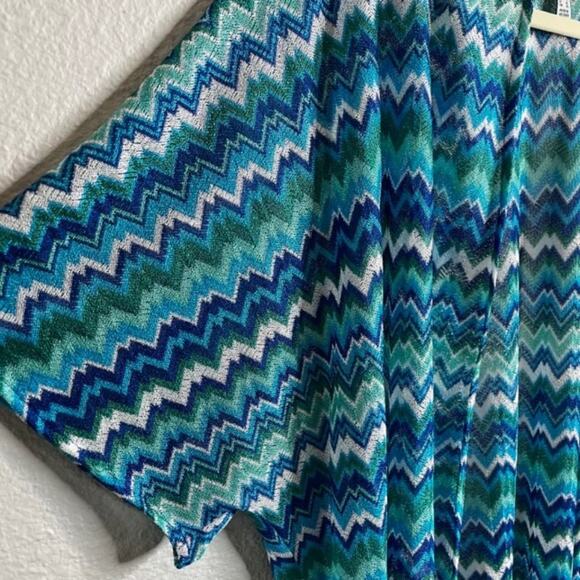 GRAVER Susan Graver Novelty Knit Kimono with Tassel Trim Sz Large - Picture 6 of 8